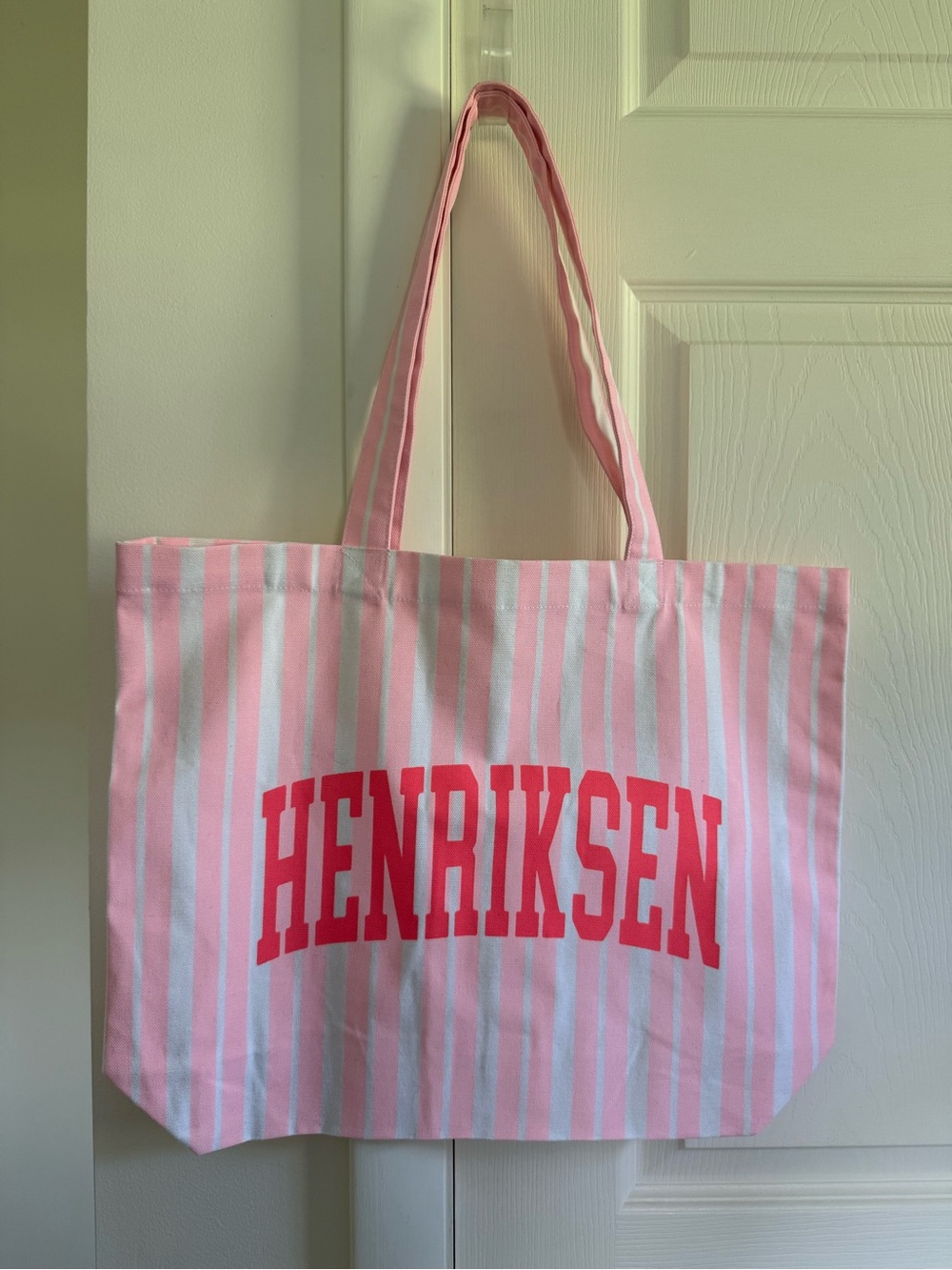 OLEHENRIKSEN Pink Striped Large Tote Bag Limited Summer Merch 16.5”